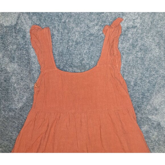 Wishlist Apparel Womens Large Rust Sleeveless Summer Dress With Ruffled Straps - Picture 12 of 16